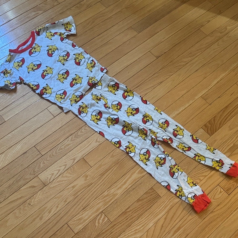 Kids Pokémon One Piece Pajama Set - Red and Yellow